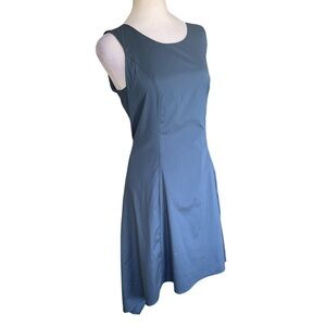 NWT Alfani Indigo Palm Asymmetrical Midi Sleeveless Dress Size 8
